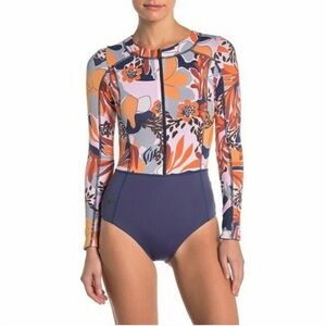 New Maaji Santa Clara Surf Reversible One Piece Long Sleeve Swimsuit Size Medium